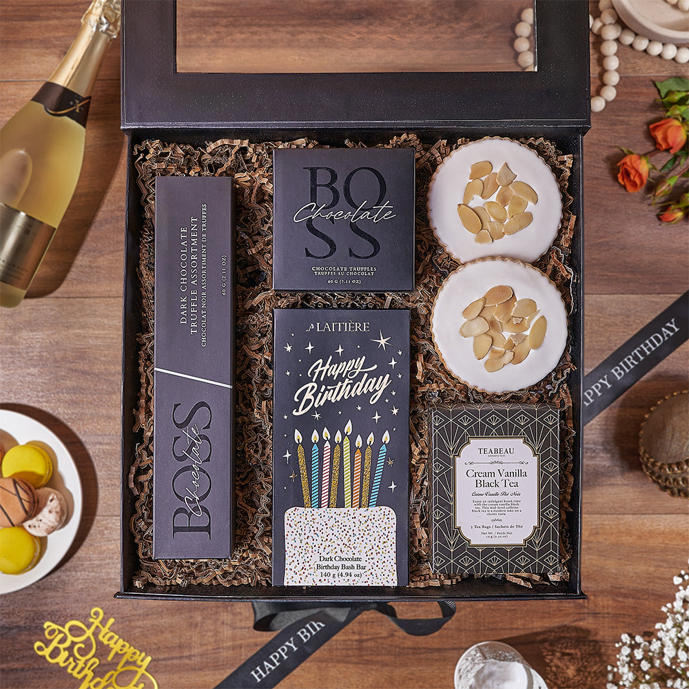 Birthday Bash Sweet Treats Box – how the gift is presented