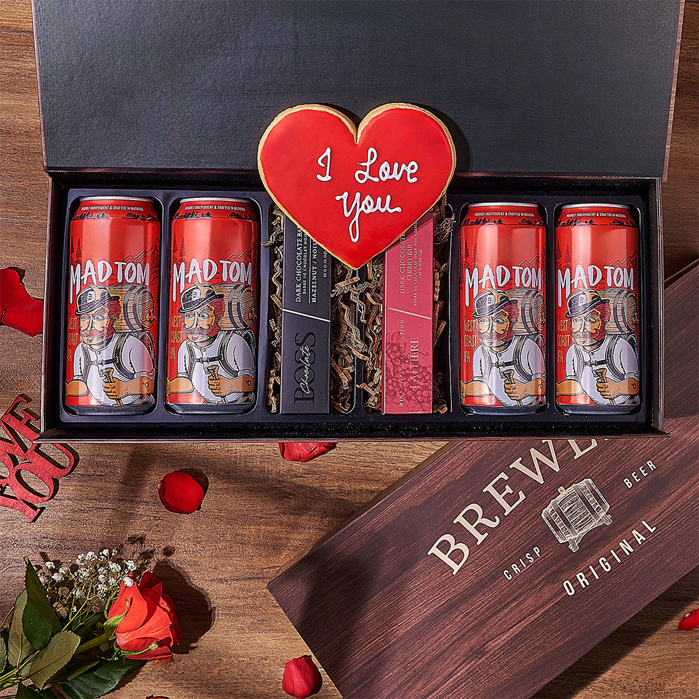 Valentine's Day Beer Collection Gift Basket – how the gift is presented