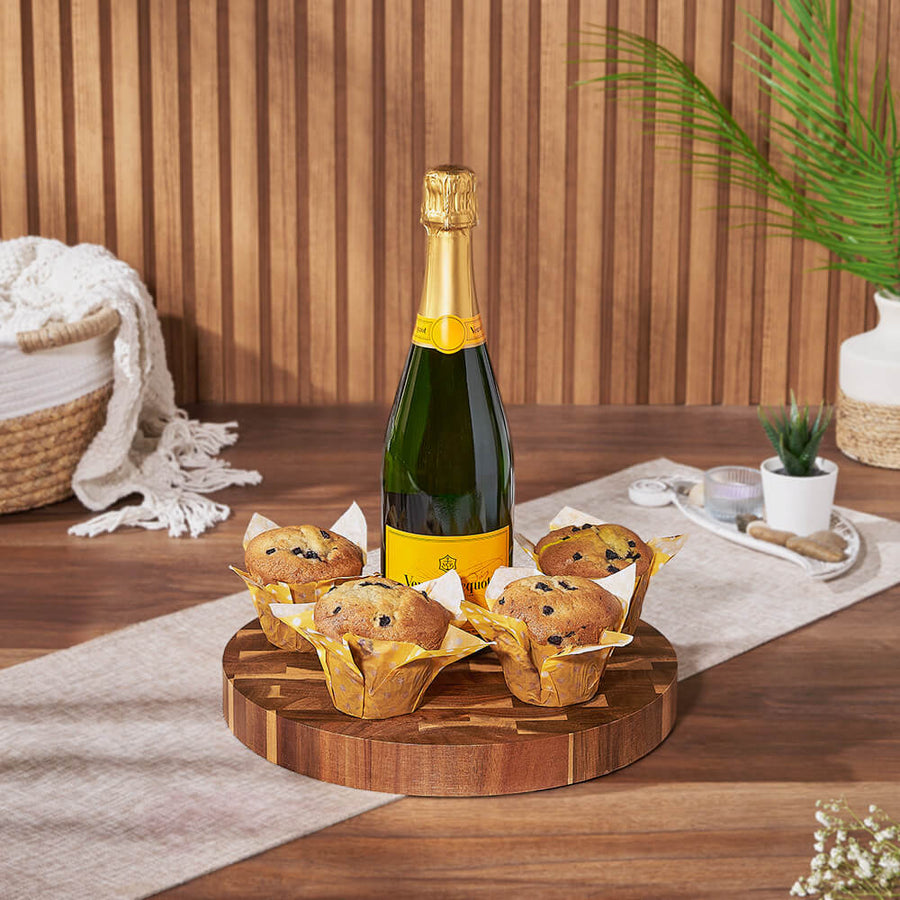 Champagne & Muffins Gift Set, champagne gift, champagne, sparkling wine gift, sparkling wine, muffin gift, muffin, Los Angeles delivery