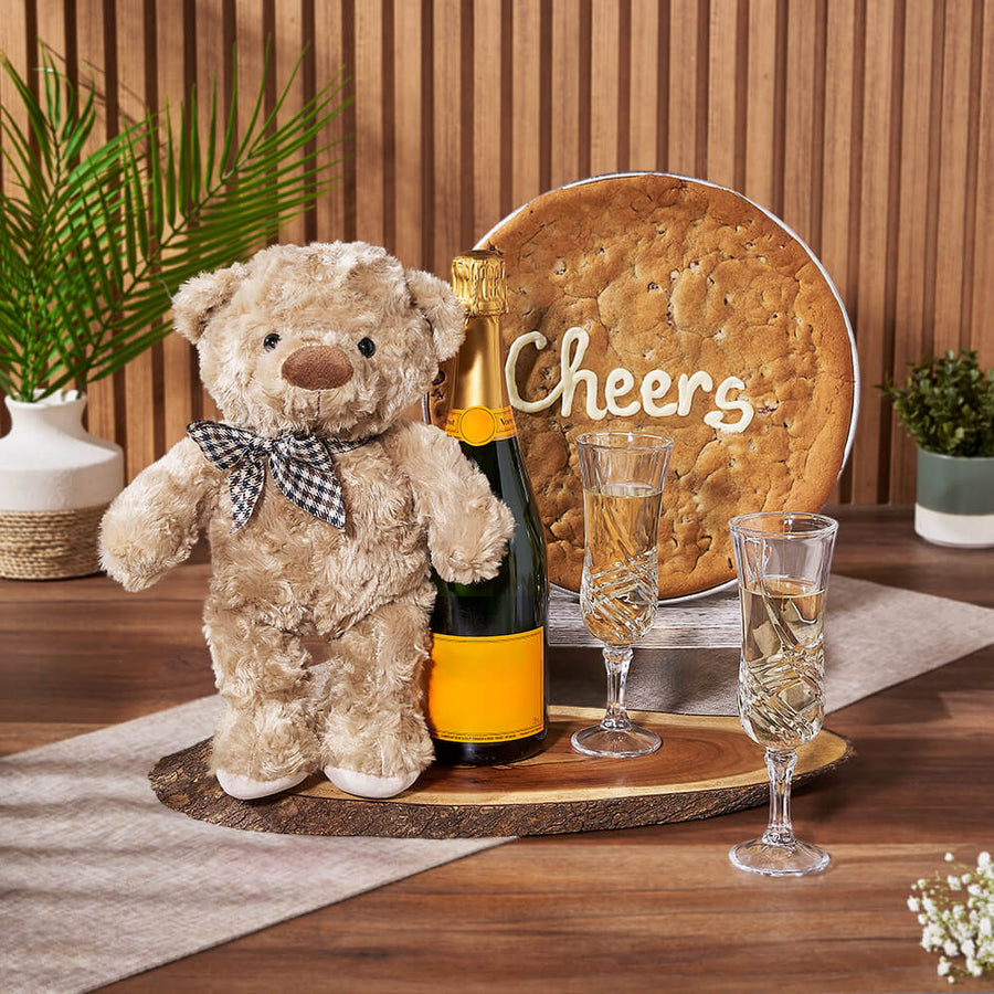 Cheers Cookie & Champagne Gift Set, champagne gift, champagne, cookie gift, cookie, sparkling wine gift, sparkling wine, Los Angeles delivery