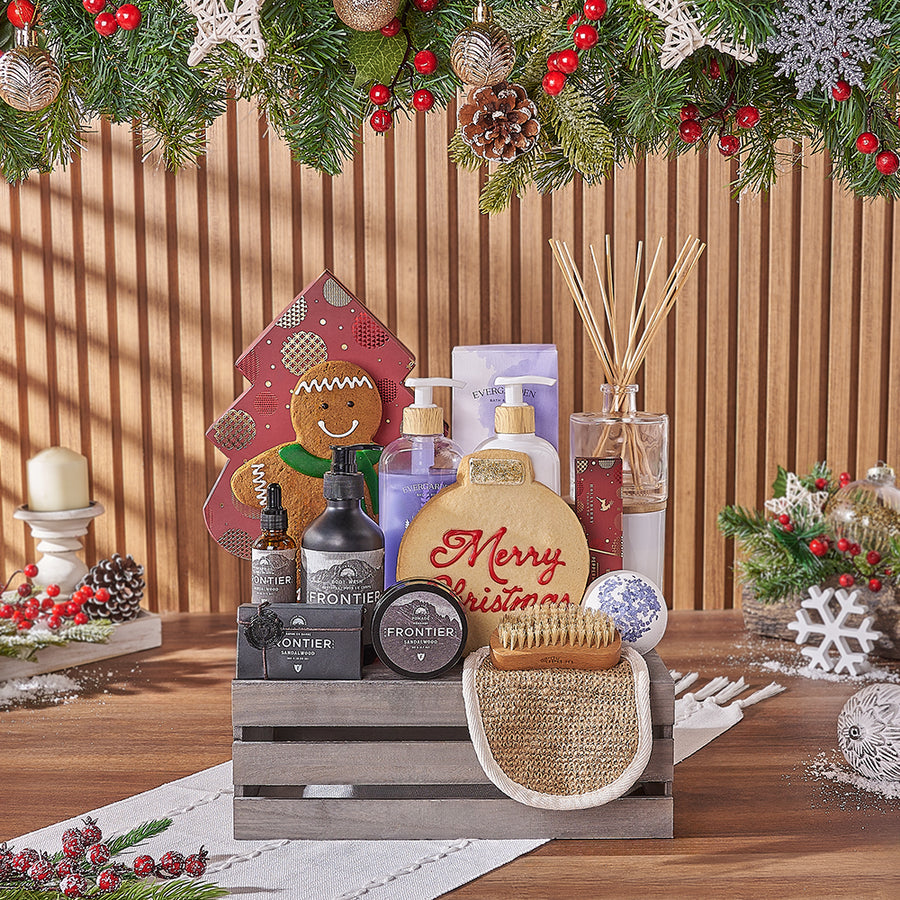 Complete Christmas Spa Gift Crate, Christmas gift, Christmas, spa gift, spa, chocolate gift, chocolate, Los Angeles delivery