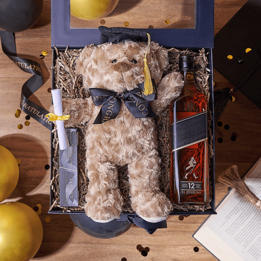 Congratulations Grad Liquor Box, liquor gift, liquor, chocolate gift, chocolate, graduation gift, graduation, Toronto delivery