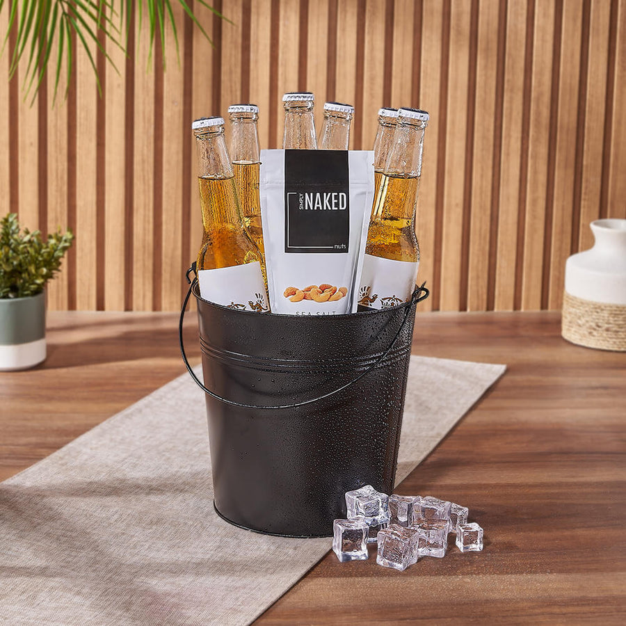 Corona Gift Bucket, beer gift, beer, nuts gift, nuts, Los Angeles delivery