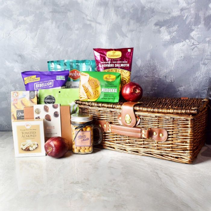 Premium Diwali Gourmet Treats Basket – how the gift is presented