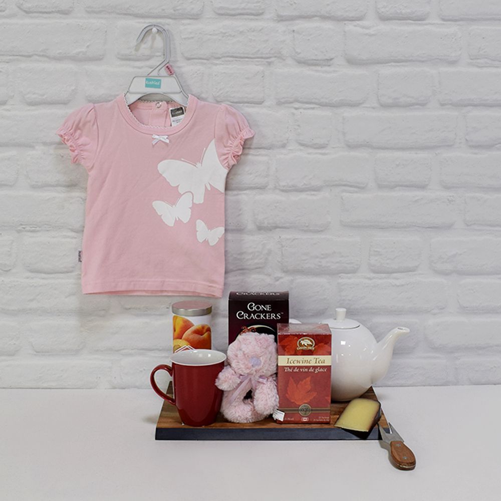 Gourmet Honey and Tea Baby Gift Basket – how the gift is presented