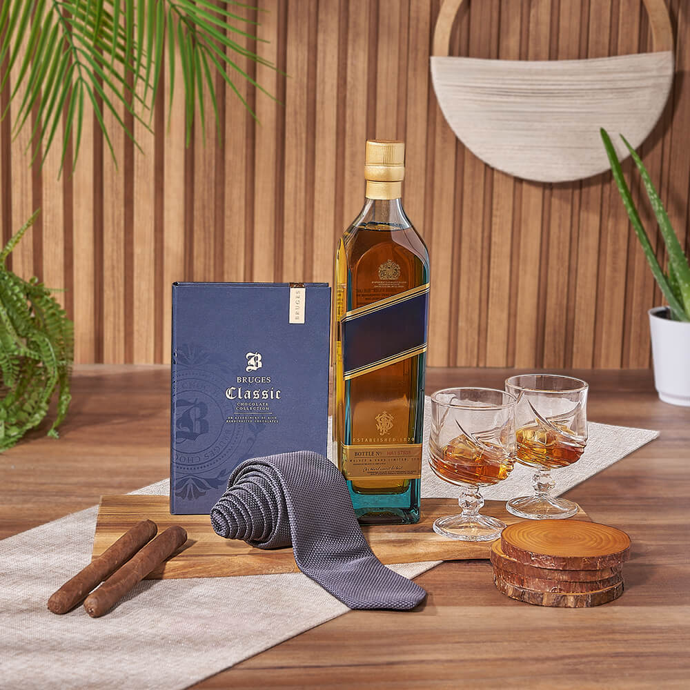Spirits Gift Set and Chocolates – how the gift is presented