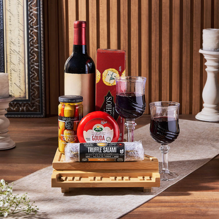 Grand Piano & Wine Gift Basket, wine gift, wine, charcuterie gift, charcuterie, cheese gift, cheese, Los Angeles delivery