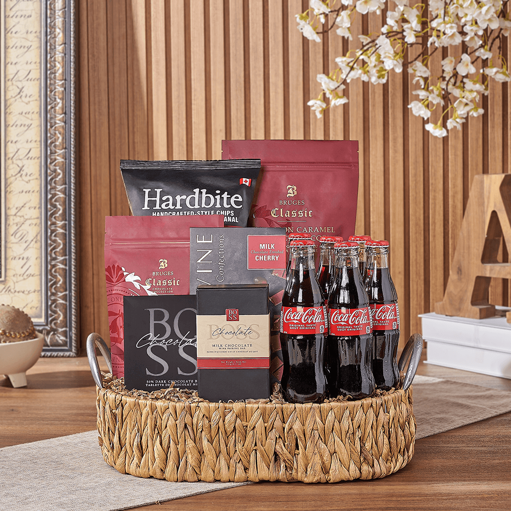 Halal Coca-Cola and Chocolate Tray – how the gift is presented
