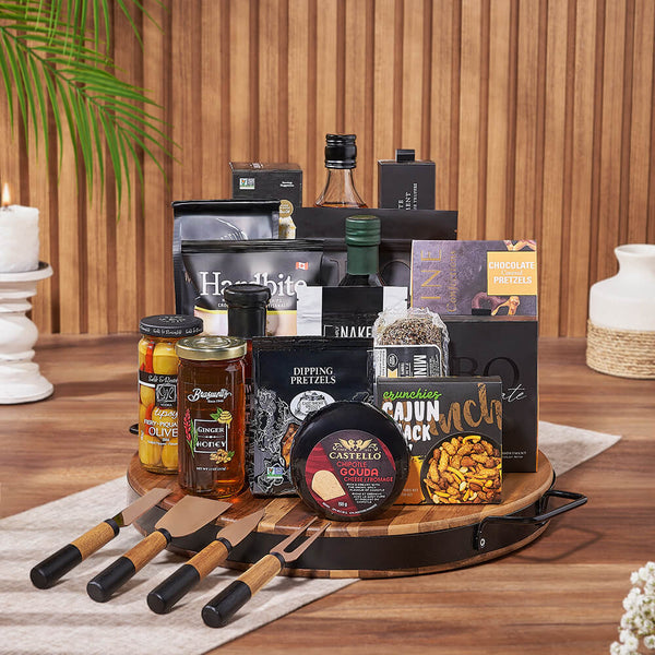 Liquor & Cheese Platter Gift Set – Liquor gift baskets – Los