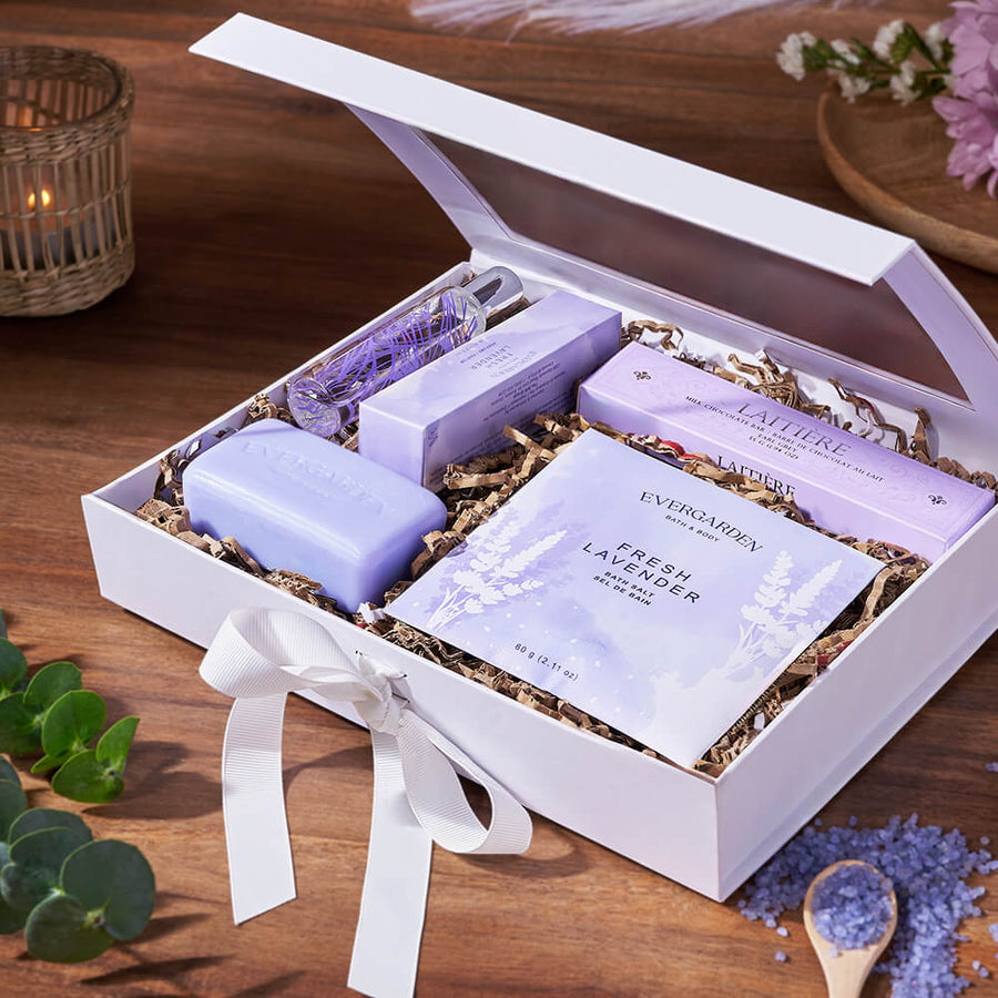 Luxe Lavender Spa Gift Set, bath & body gift, bath & body, spa git, spa, mother's day gift, mothers day, Los Angeles delivery