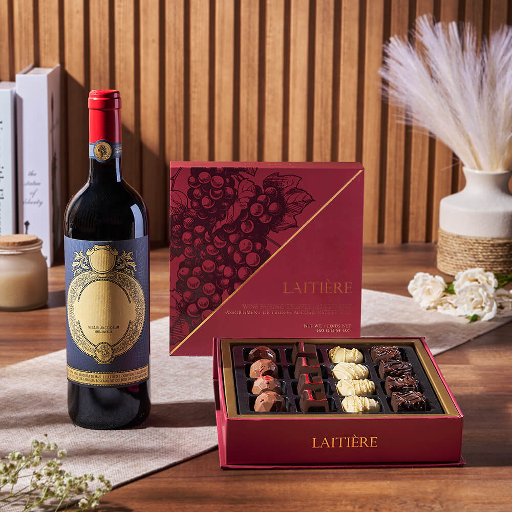 Wine and Truffles Gift – how the gift is presented
