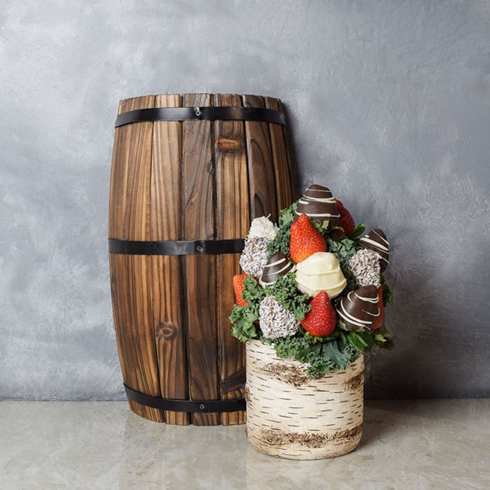 Birch Cliff Chocolate Dipped Strawberries Vase from Los Angeles Baskets - Los Angeles Delivery