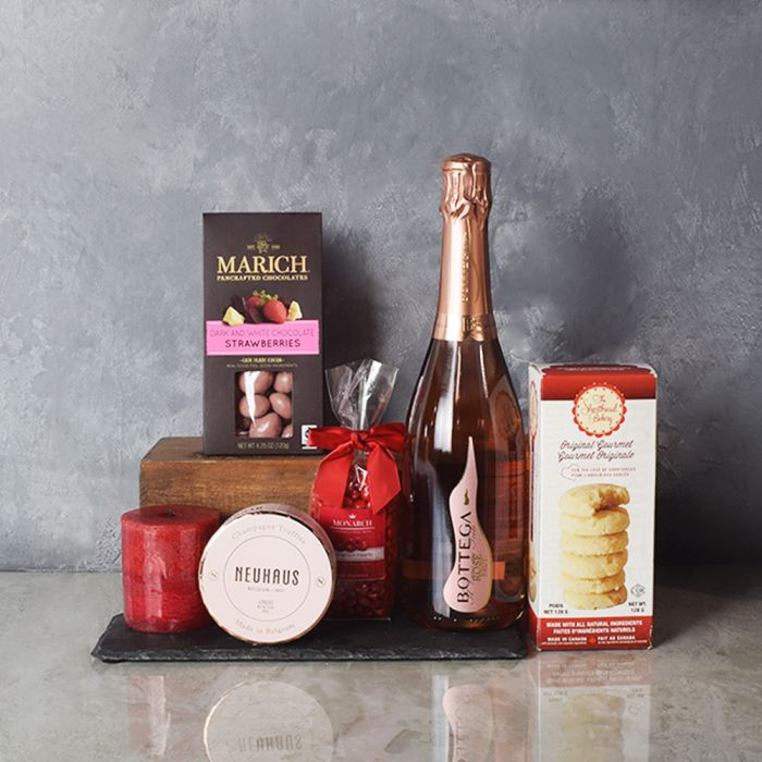 Bubbly & Sweet Valentine’s Gift Basket from Los Angeles Baskets - Los Angeles Delivery