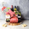 Christmas Cheeseball & Wine Gift Board from Los Angeles Baskets - Los Angeles Delivery