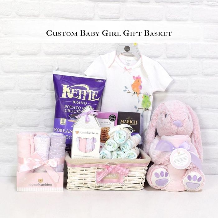 Custom Baby Girl Gift Basket from Los Angeles Baskets - Baby Gift - Los Angeles Delivery Custom Baby Girl Gift Basket from Los Angeles Baskets - Baby Gift - Los Angeles Delivery