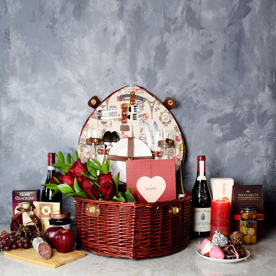 Dorset Park Romantic Picnic Basket from Los Angeles Baskets - Los Angeles Delivery