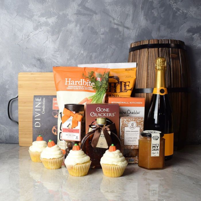 Thanksgiving Bubbly & Snacks Basket from Los Angeles Baskets - Los Angeles Delivery
