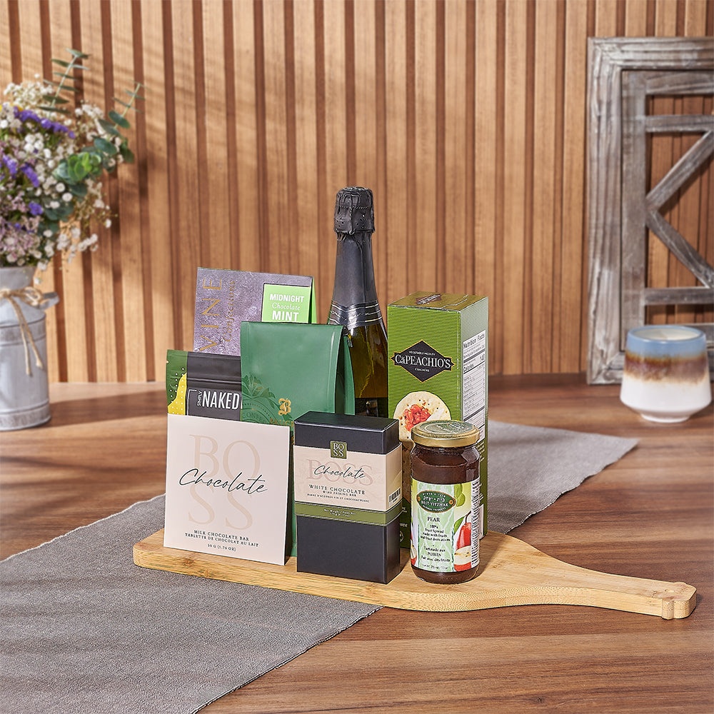Kosher Champagne &amp; Snacks Gift Basket