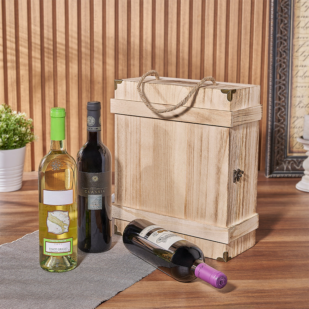 Three Kosher Wines Gift Box – how the gift is presented