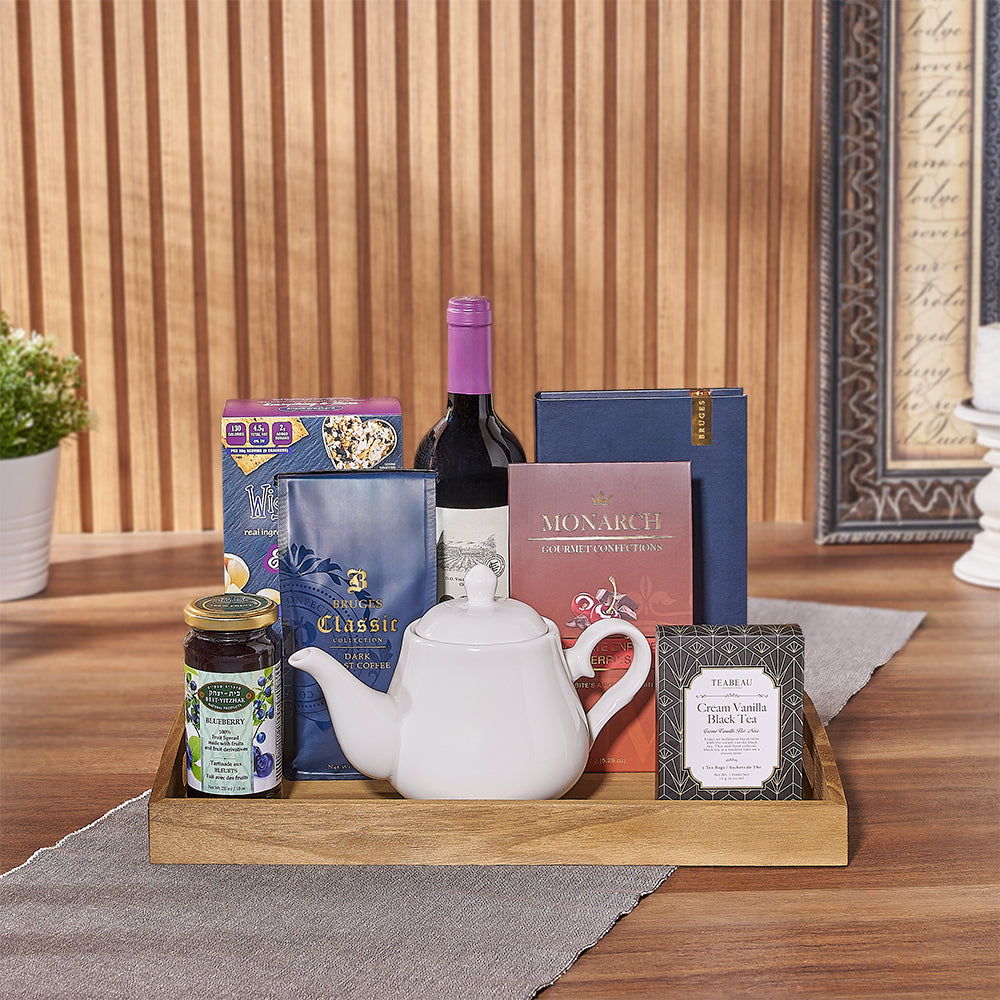 Kosher Wine and Gourmet Treats – how the gift is presented