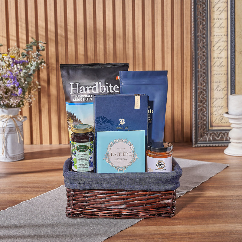 The Hanukkah Kosher Wine &amp; Pasta Basket from Los Angeles Baskets Baskets is a stunning gift - Los Angeles Delivery