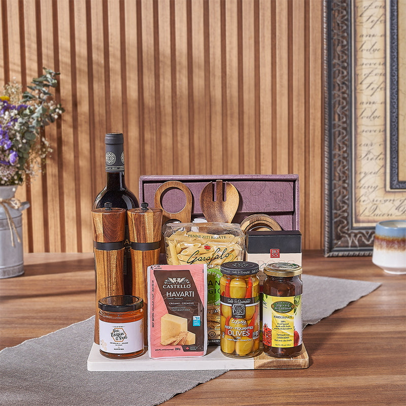 The Hanukkah Kosher Wine & Pasta Basket from Los Angeles Baskets - Los Angeles Delivery 