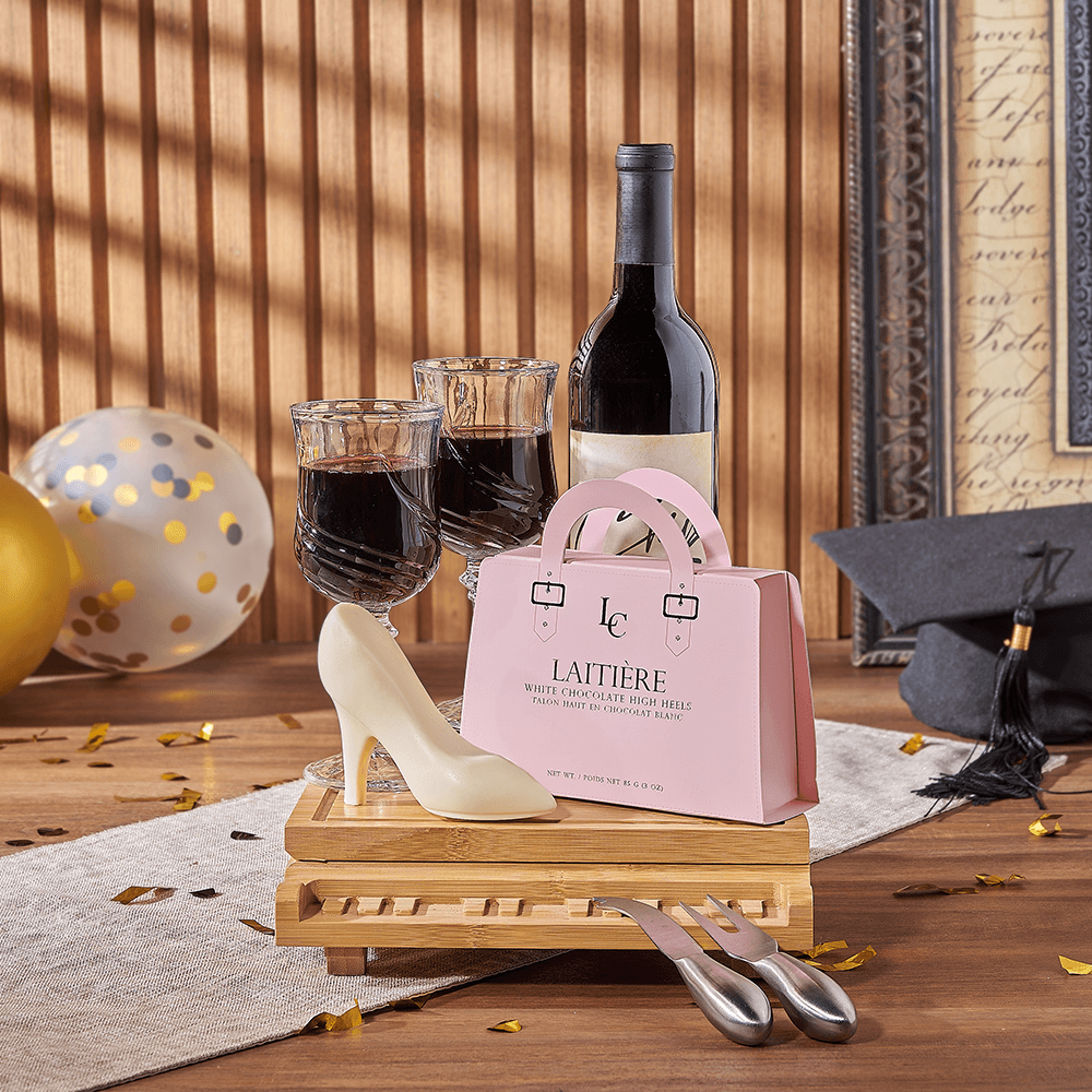 Wine &amp; Piano Grad Gift, wine gift, wine, graduation gift, graduation, chocolate gift, chocolate, Los Angeles delivery