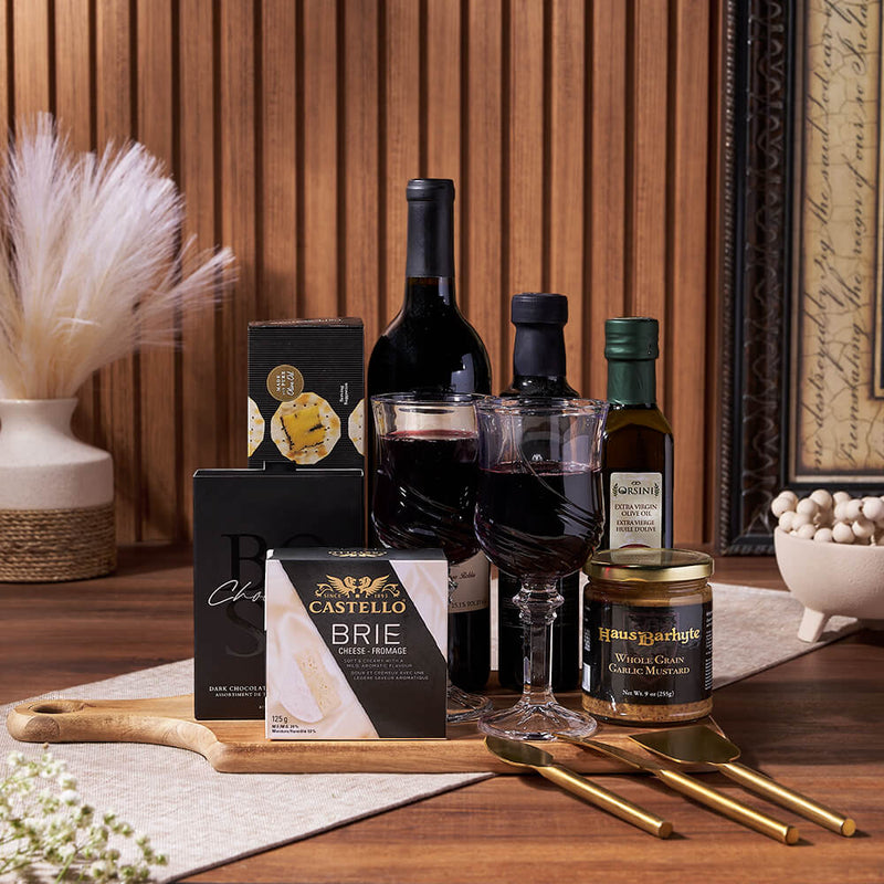 Appetizing Wine Gift Board, wine gift, wine, charcuterie gift, charcuterie, cheese board gift, cheese board, Los Angeles delivery