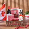 Canada Day Snack Basket, canada day gift, canada day, wine gift, wine, cookie gift, cookie, Los Angeles delivery