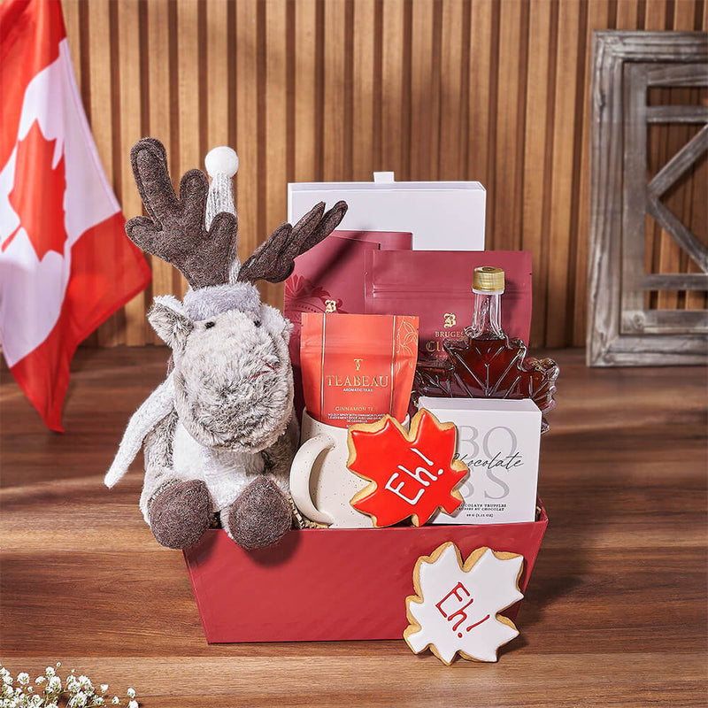 Canada Day Tea & Treat Gift, canada day gift, canada day, tea gift, tea, cookie gift, cookie, Los Angeles delivery