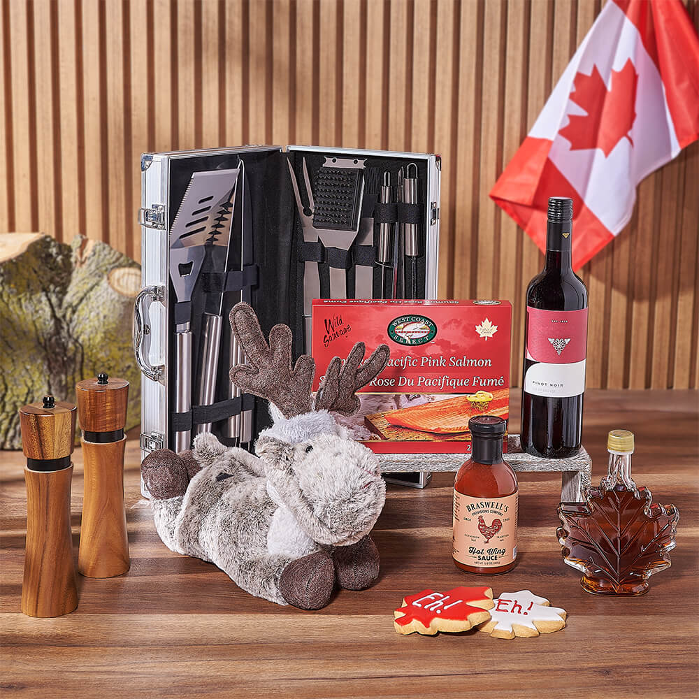 Canada Day Wine &amp; Grilling Gift, wine gift, wine, grill gift, grill, canada day gift, canada day, Los Angeles delivery