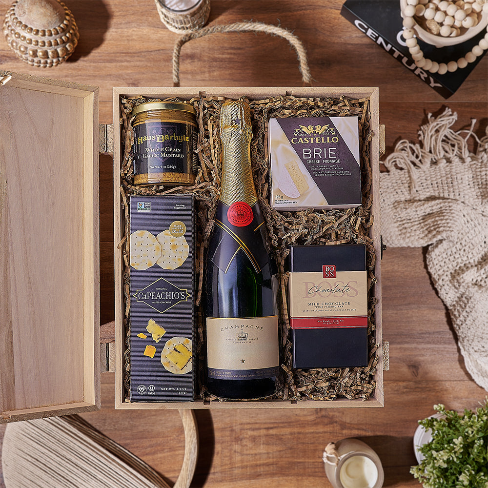 Champagne & Treat Gift Box - Champagne gift baskets – Los Angeles