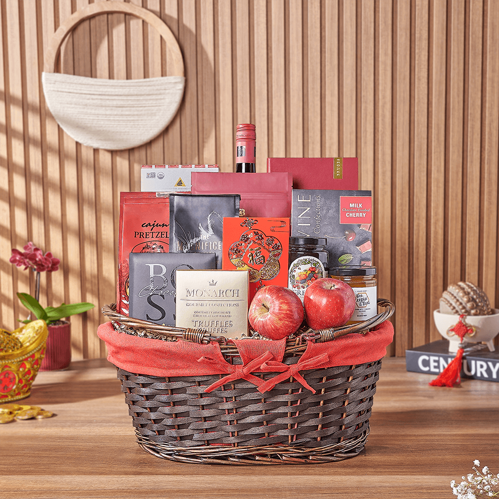Chinese New Year Wine &amp; Feast Gift, wine gift, wine, chinese new year gift, chinese new year, lunar new year gift, lunar new year, Los Angeles delivery