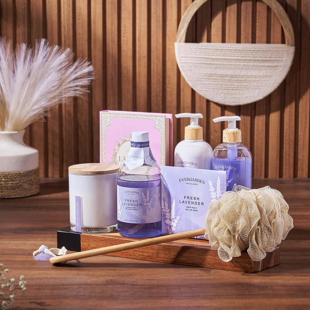 Chocolate &amp; Lavender Spa Gift Board, spa gift, spa, bath &amp; body gift, bath &amp; body, chocolate gift, chocolate, Los Angeles delivery