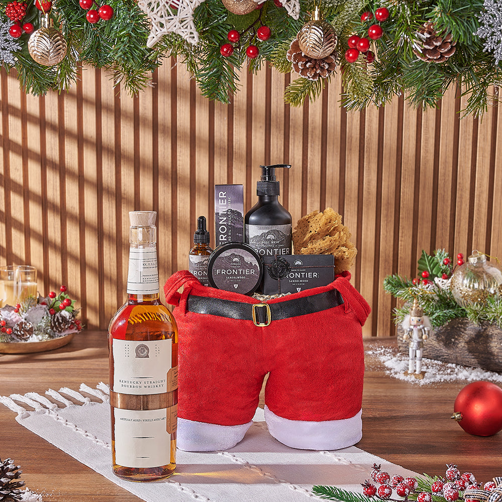 Christmas Liquor &amp; Spa Gift Bag, liquor gift, liquor, spa gift, spa, Christmas gift, Christmas, men's spa gift, men's spa, Los Angeles delivery