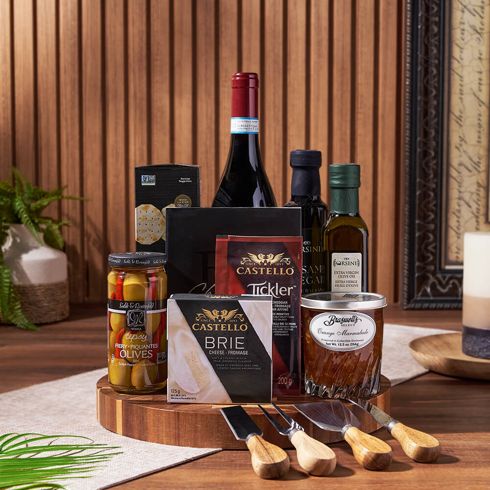 Classic Wine &amp; Dine Gift Basket, wine gift, wine, gourmet gift, gourmet, Los Angeles delivery