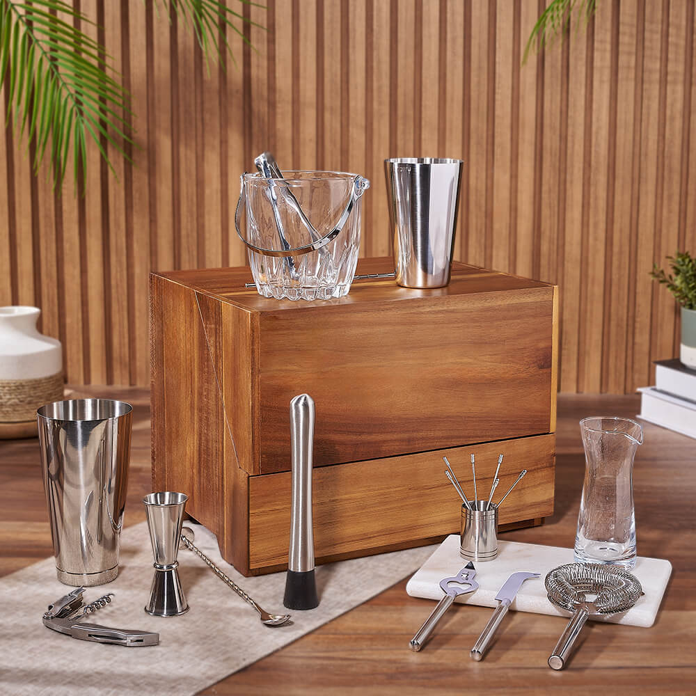 Complete Bar & Snack Set, liquor gift, liquor, bar set gift, bar set, seafood gift, seafood, Los Angeles delivery