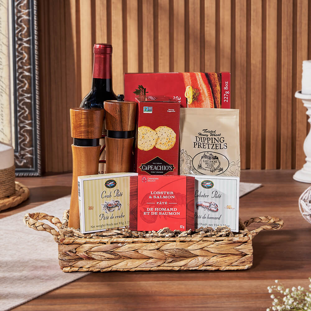 Complete Seafood &amp; Wine Gift, wine gift, wine, seafood gift, seafood, Los Angeles delivery