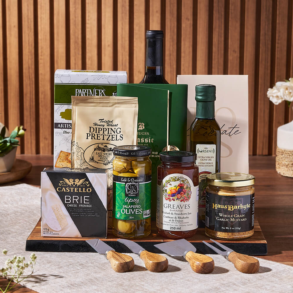Delicious Gathering Wine &amp; Cheese Gift Set, wine gift, wine, cheese gift, cheese, Los Angeles delivery