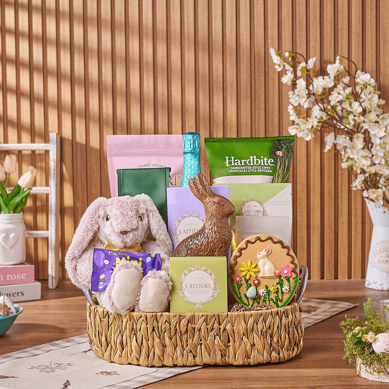 Easter Champagne & Snack Basket, easter gift, easter, sparkling wine gift, sparkling wine, champagne gift, champagne, chocolate gift, chocolate, Los Angeles delivery