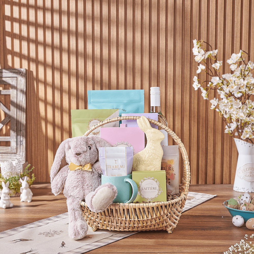 Easter Feast & Wine Gift, wine gift, wine, easter gift, easter, chocolate gift, chocolate, tea gift, tea, Los Angeles delivery