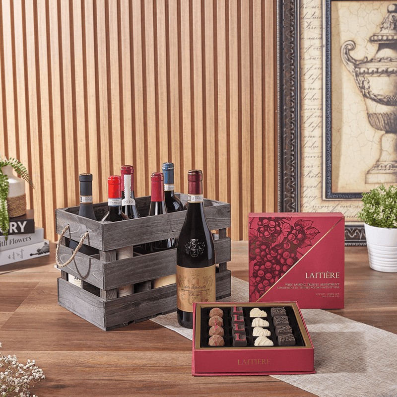 Exceptional Wine Gift Crate - Premium Wines from Los Angeles Baskets - Wine Gift Basket - Los Angeles Delivery
