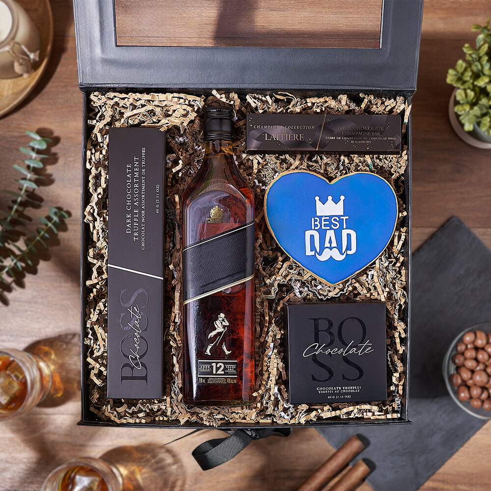 Father’s Day Spirits &amp; Sweets Box, fathers day gift, fathers day, cookie gift, cookie, chocolate gift, chocolate, Los Angeles delivery