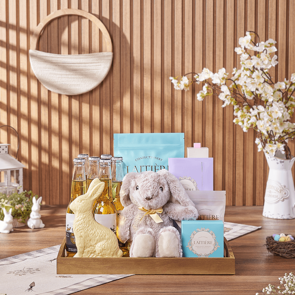 Festive Easter Beer & Candy Tray, easter gift, easter, beer gift, beer, chocolate gift, chocolate, Los Angeles delivery