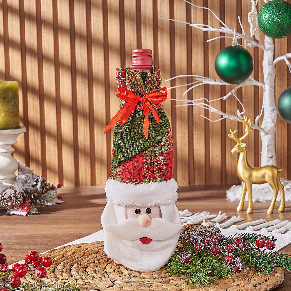 Santa Bag Wine Gift Basket – how the gift is presented