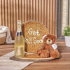 Get Well Soon Cookie & Champagne Gift Set, champagne gift, champagne, sparkling wine gift, sparkling wine, cookie gift, cookie, get well gift get well, Los Angeles delivery