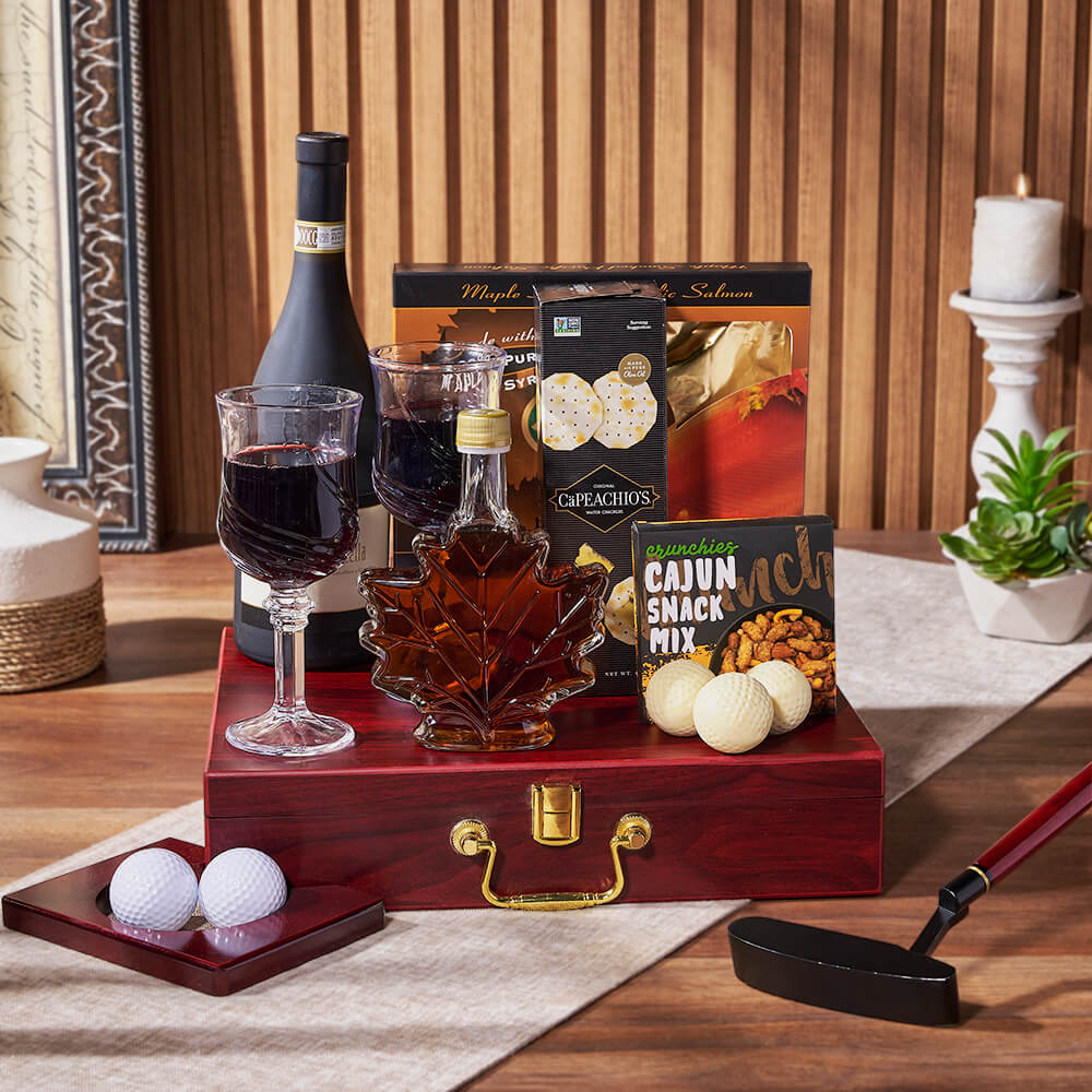 Golf Practice &amp; Wine Gift, wine gift, wine, seafood gift, seafood, golf gift, golf, putting gift, putting, Los Angeles delivery