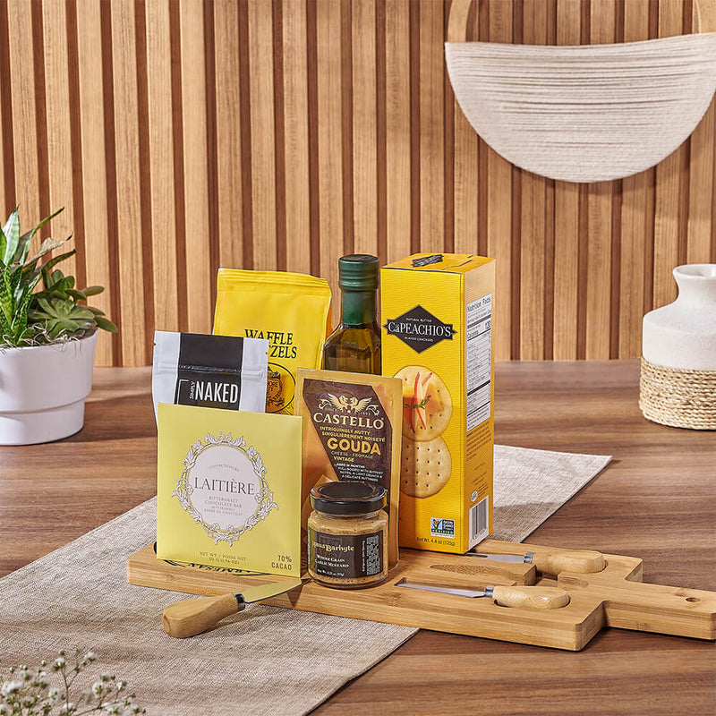 Gourmet Cheese & Cracker Gift Set, cheese gift, cheese, cheese board gift, cheese board, Los Angeles delivery
