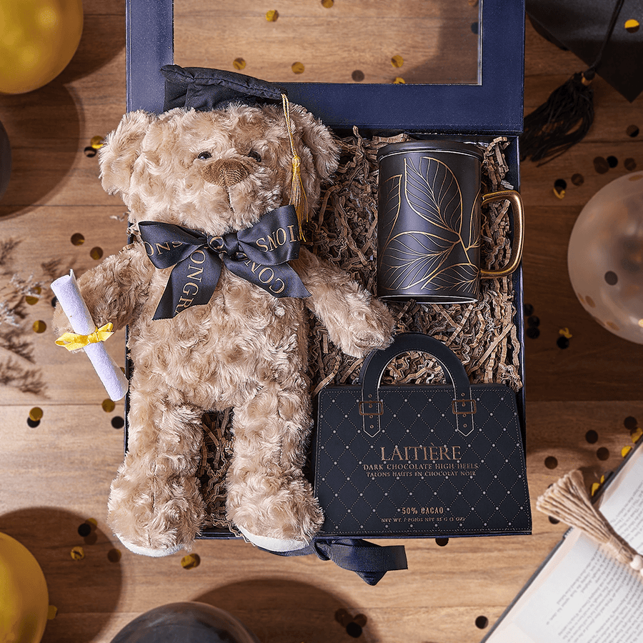 Graduation Bear Gift Box, chocolate gift, chocolate, graduation gift, graduation, Los Angeles delivery