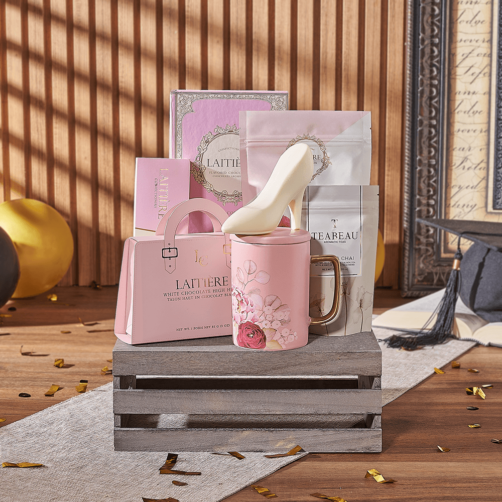 Graduation Tea Crate, graduation gift, graduation, tea gift, tea, chocolate gift, chocolate, Los Angeles delivery